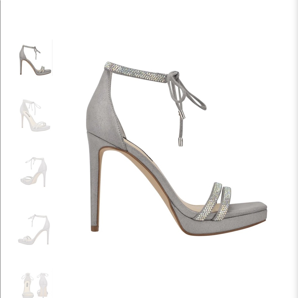 Sexy Nine West Zaedyn Ankle Tie Platforms 6